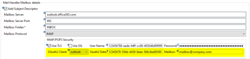 OAuth2 support for mail handling